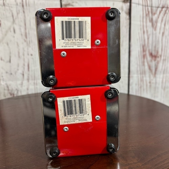 Coca Cola Licensed collectible napkin dispenser Vintage 80s 90s 2 piece set GUC - Picture 6 of 15